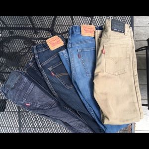 Four pairs boys Levi 510 skinny jeans size 12